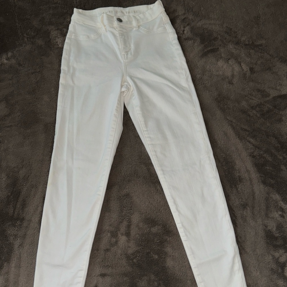 American Eagle Outfitters White Stretch Jeans